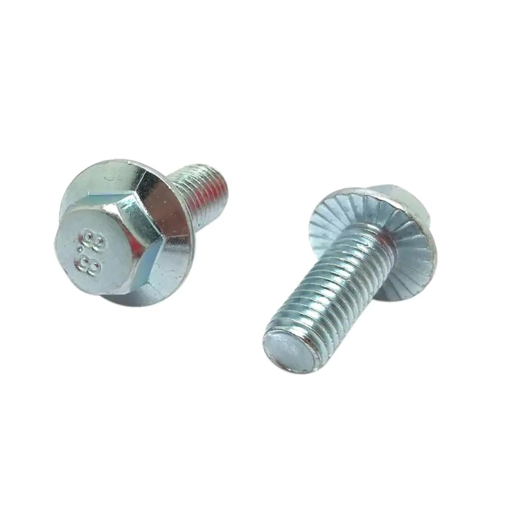 wholesale Coarse Thread Grade 8 Hex Flange Screw Alloy Steel Zinc Plated DIN6921