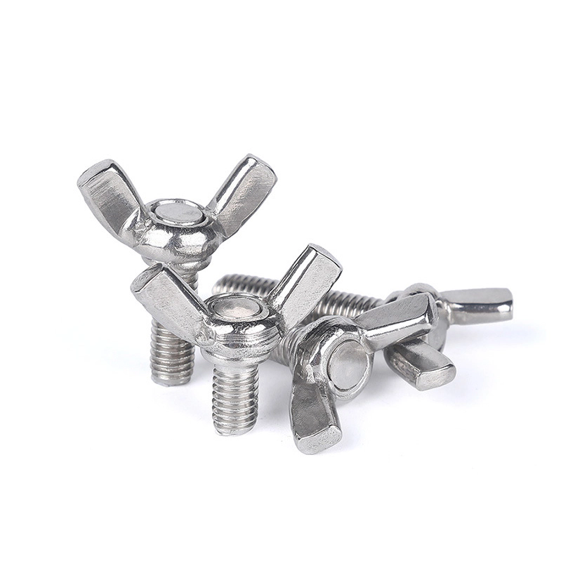 Wing Bolt M5 Metric 16mm Length Stainless Steel Butterfly Screw Wing Bolt Machine Fastener for Industrial and Construction Fasteners