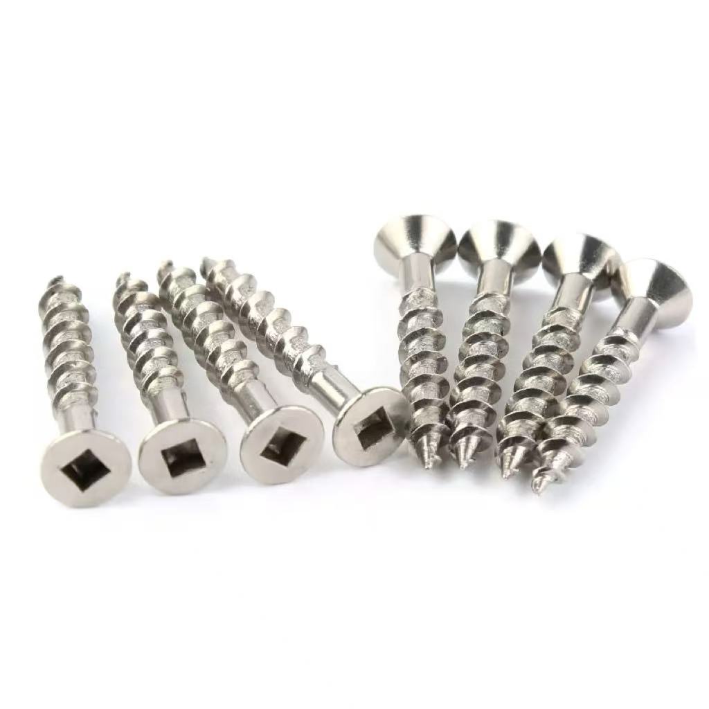 304/316 Stainless Steel Countersunk Square Drive Chipboard Screws