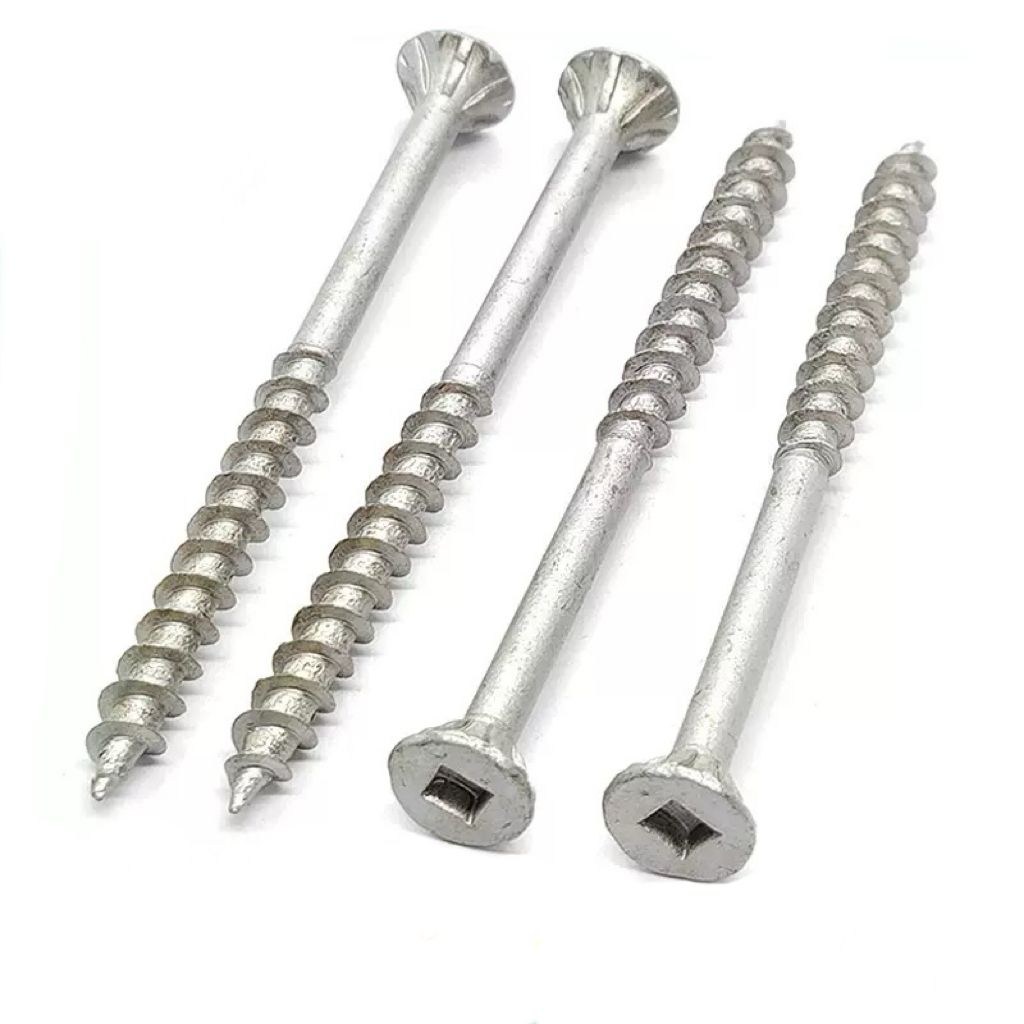 C1022A Carbon Steel 1000H Coated Countersunk Square Drive Chipboard Screws
